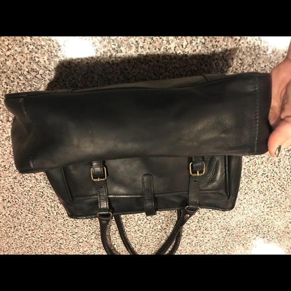 Large Black Leather Tote - Picture 3 of 6